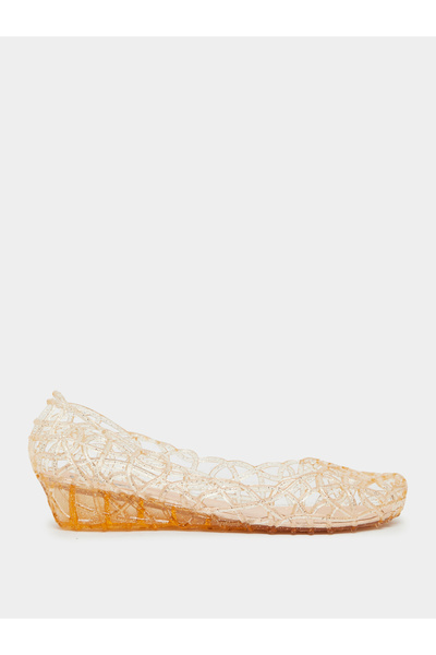 Styli Glitter Look Flat Jelly Shoes