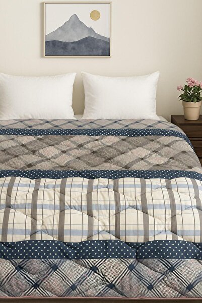 Bizdenuygunuyok لحاف مزدوج من السيليكون مقاس 195 × 215 – لحاف خفيف وناعم وملو...