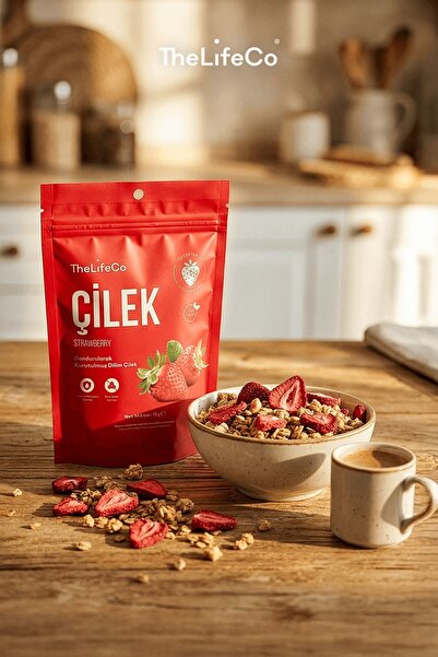 TheLifeCo Freeze Dried - Dondurularak Kurutulmuş Dilim Çilek 15 g