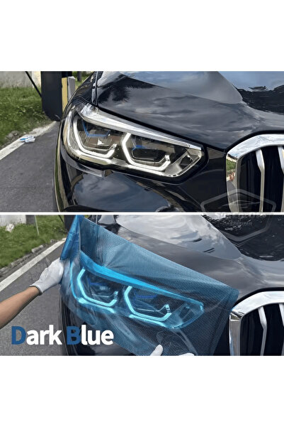 ŞüsCarOto Aksesuar Film holografic albastru închis cu model tip fagure pentru...