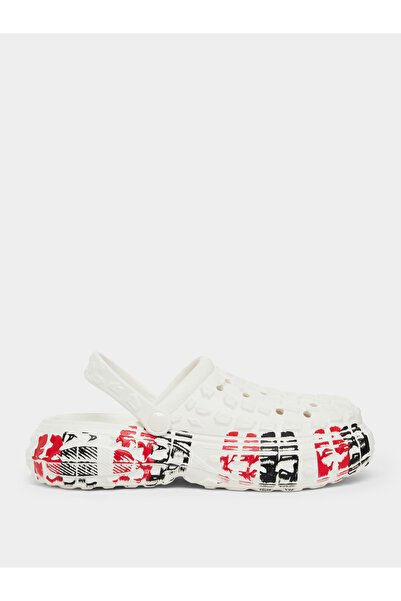 Styli Printed Rugged Sole Strapped Clogs