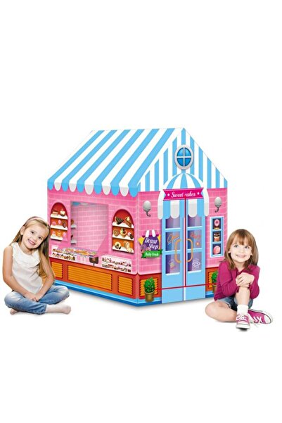 BLOOMING TIME خيمة لعب للأطفال على شكل قلعة منزل داخلي قابل للطي