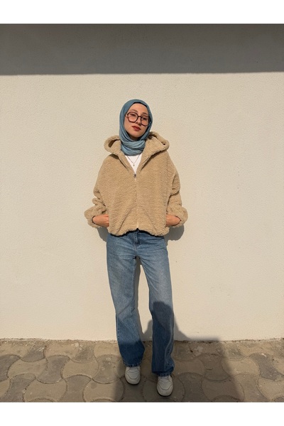 LİFE WARDE Kapuşonlu Kuzu Ceket