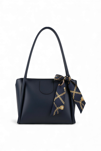 REVENKO حقيبة كتف نسائية بسحاب باللون الأزرق الداكن من برلين