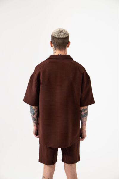 Machinist Мъжка базова риза тъмнокафява