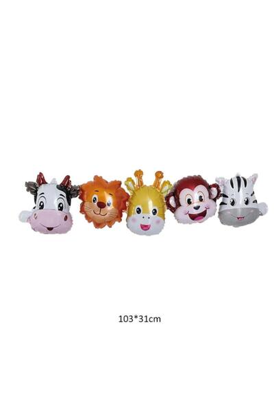 OEM Safari themed 5 animal foil balloon 103 x 31 cm