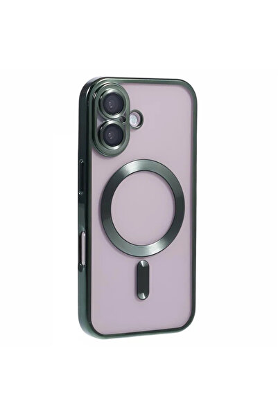 Apple Калъф за iPhone 16 Plus - силиконов с MagSafe, тънък, прозрачен | Зелен