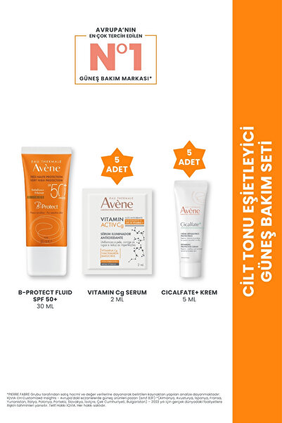 Avene Cilt Tonu Eşitleyici Güneş Bakım Seti (Vitamin Cg Serum + Cicalfate Kre...