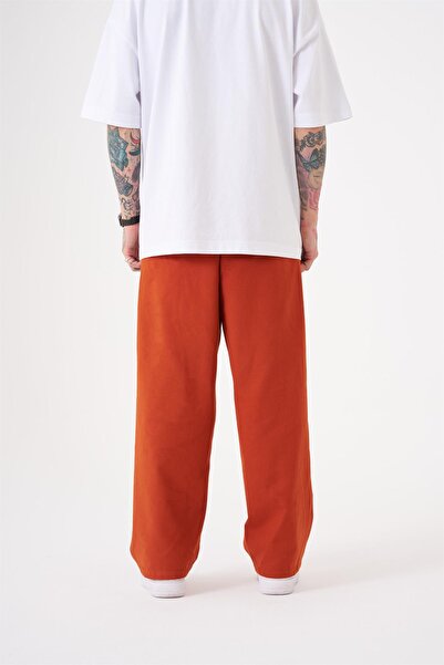 Machinist Oversized Gabardine Elastic Trousers Copper