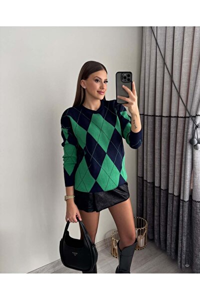 Miasista Baklava Desen Triko Kazak