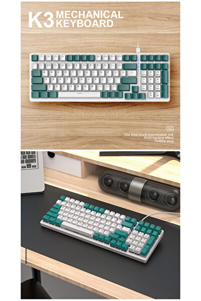HXSJ Mechanical Keyboard 100 Key Game Customized Hot Plug Axis Gaming Computer Keyboard