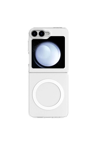 Samsung Διαφανής θήκη Mag Z Flip6, Θήκη MagCase, PC+TPU, Διαφανής