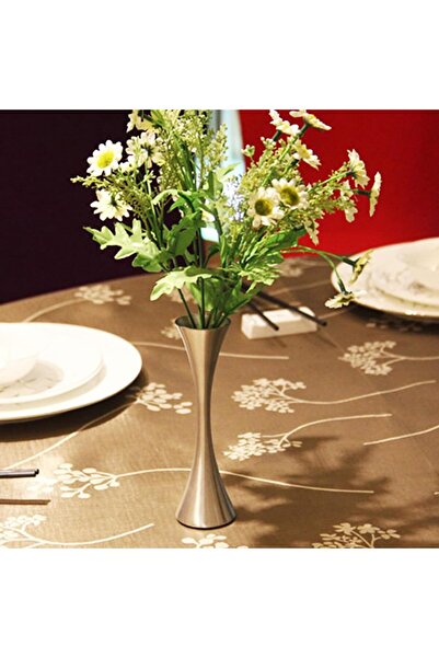 Fdit Stainless Steel Flower Holder - European Style Round Mouth Vase