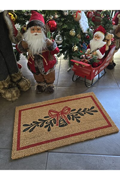 LAMONETA Holiday Bells New Year Ribbon with Bells and Bows New Year's Eve Door Front Koko Doormat
