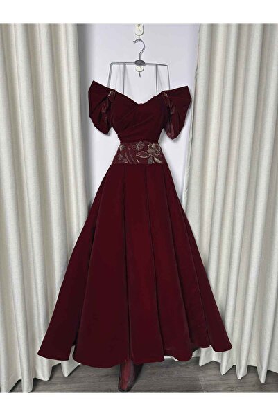 SERA Burgundy evening dress