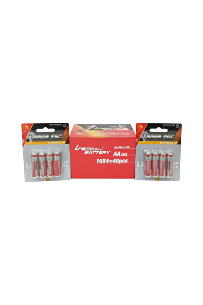 Lasertec بطاريات Um-3/aa/r6، 4 قطع (180 شمعة)