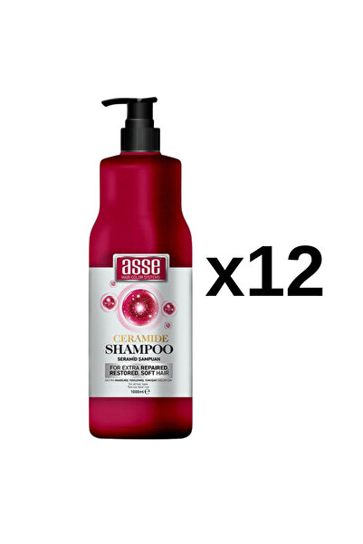 asse Pack of 12x pieces Ceramide Hair Shampoo - 12000 ml