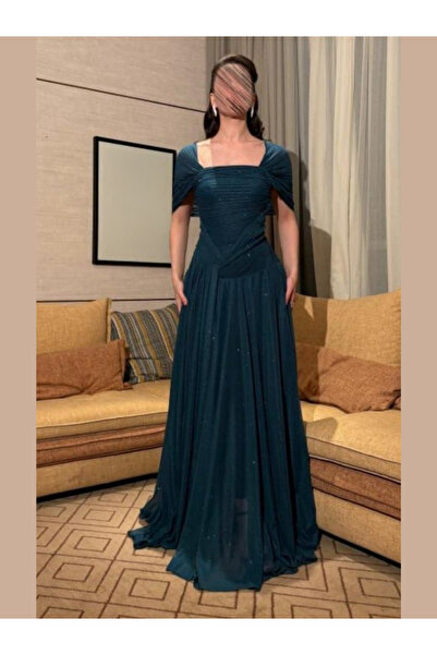 Nice Model فستان سهرة أحمر أنيق بأكمام طويلة على شكل كيب، فستان رسمي فاخر للم...