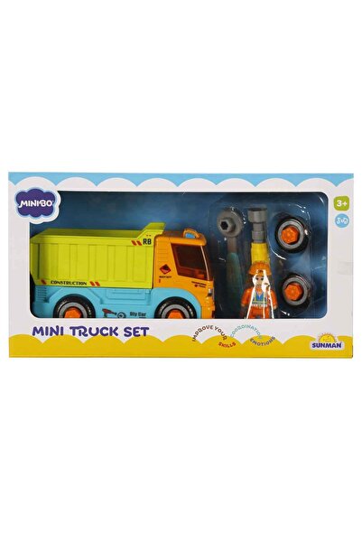 PopŞeker Figured Sök Tak Truck Set with Sound and Light – 18 cm Repair and Construction Site Game
