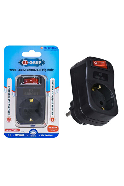 Poke مقبس كهربائي فردي مع حماية من التيار الكهربائي مصنوع من البكاليت