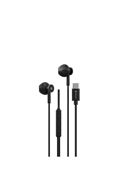 Devia Casti in-ear cu microfon, cablu 120cm si conector USB Tip C, Smart M2 Digital Metal, control pe fir