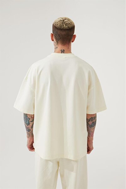 Machinist Men's Basic Cotton Oversized T-Shirt Cotton White