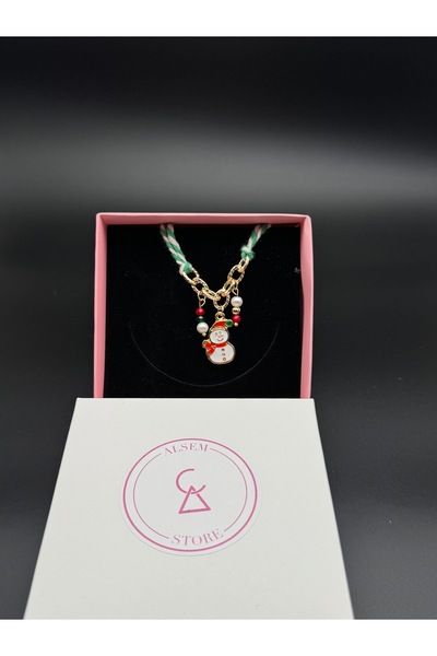 Alsem Christmas Figured Bracelet, Christmas Tree Bracelet, Santa Claus Bracelet and Happy New Year Card