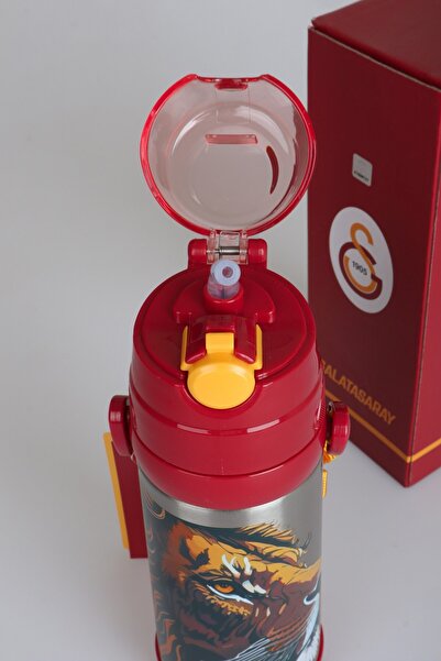 Galatasaray Dekomus Pocket Notebook with a Gift, New Season Licensed Leon Hanging Bottle 500 ml Steel Water Bottle and Chiller
