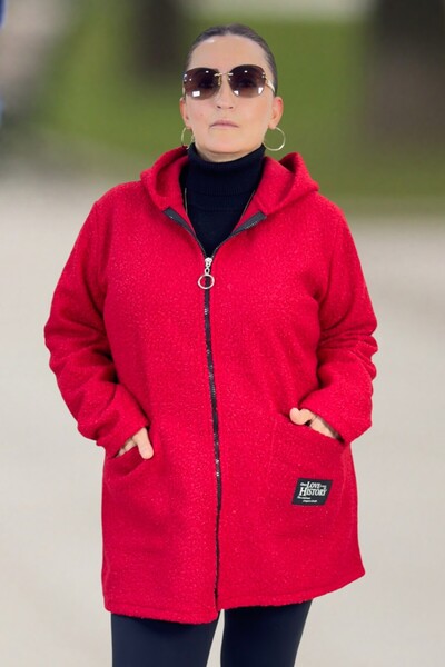 yagmurberen Original Italian Fabric Ka Hooded Epl Large Size Sweat Buklet Jacket