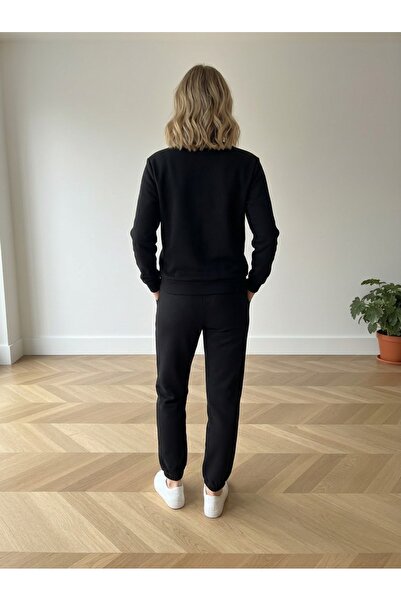 Merlot Thick Fabric Fleece-Lined Jogger