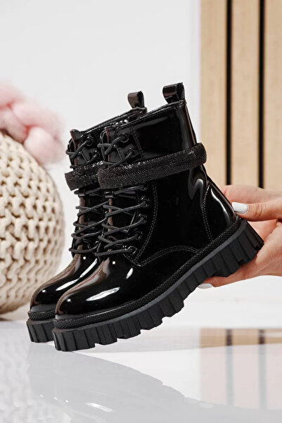 Zaira Ghete fete imblanite negre din piele ecologica lacuita Dora #23122 - 35