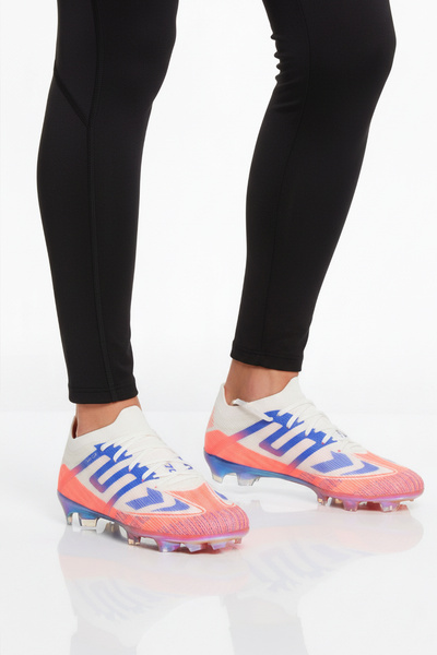 Playup White Cobalt Ankle Elastic Lace-Up Unisex Football Boots Gkp-252-149 g