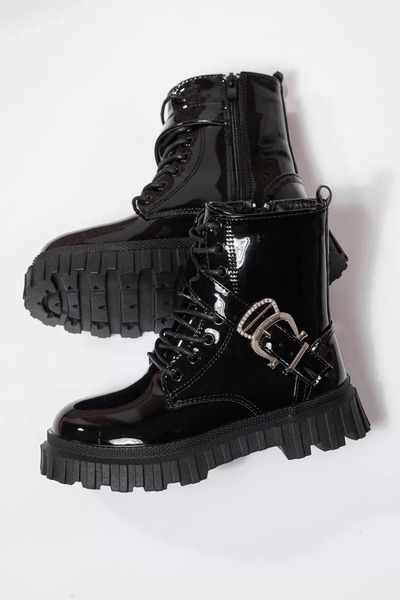 Zaira Ghete fete imblanite negre din piele ecologica lacuita Edith #23125 - 35