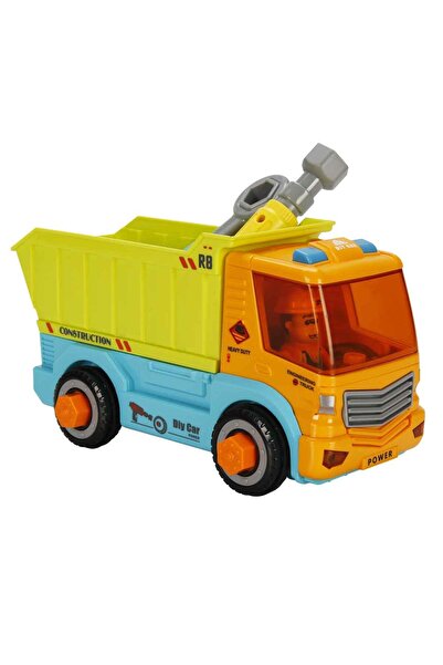 PopŞeker Figured Sök Tak Truck Set with Sound and Light – 18 cm Repair and Construction Site Game