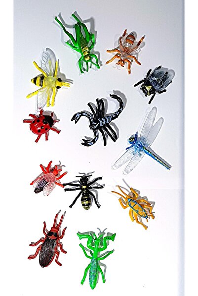 BALATOYZ Montessori Alfabe Öğretimi Üç Boyutlu Böcek Figürleri 12’li