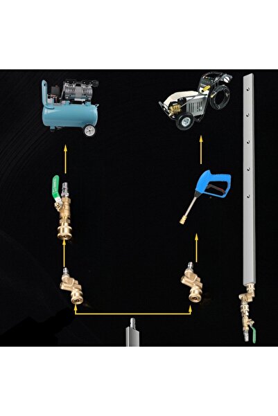 OEM Dual-use radiator cleaning device with water/air jet, compatible with air compressors