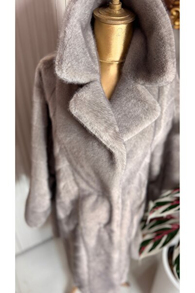 ŞEHRAZAT BUTİK Self-Patterned Gray Design Fur