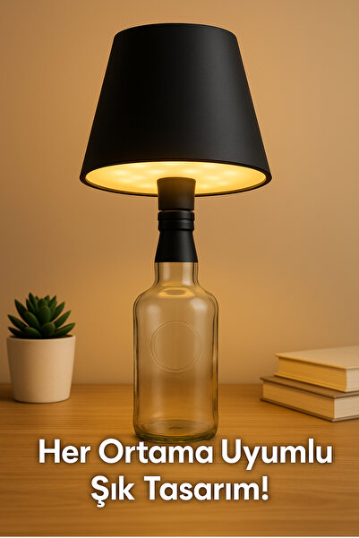ESENLİWE Manyetik Şarjlı Wine Bottle Lamp – 3 Color Modes / Rechargeable Şişe...