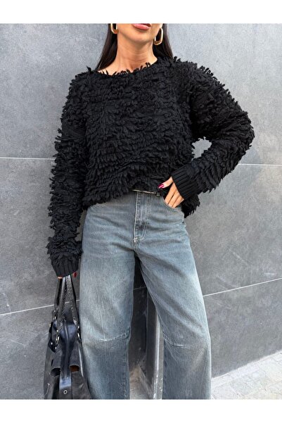 Paraf style Buklet Doku Ecru Winter Knitwear Sweater