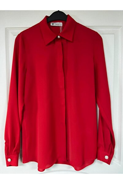 VUNTAL Hidden Button Thin Detail Shirt