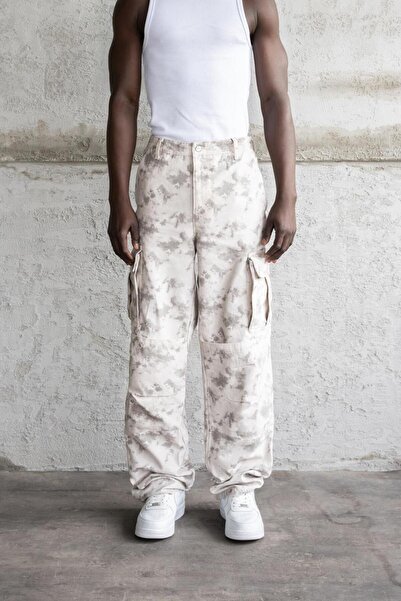 Machinist Ανδρικό παντελόνι Cargo με σχέδιο φαρδύ γκρι