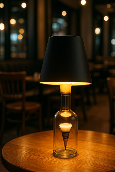 ESENLİWE Manyetik Şişe Üstü LED Masa Lambası Renk Değiştirme, 3 Işık Modu (Sa...