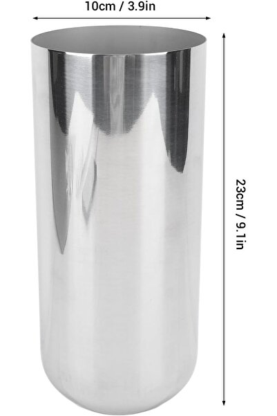 Omabeta 1PCS Metal Stainless Steel Vase, 9.1 x 3.9 in, Silver