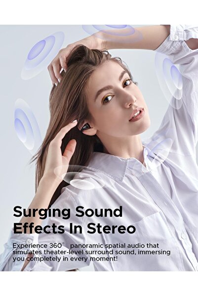 truefree B1 Wireless Clip-On Open-Ear Earbuds, Bluetooth 5.4, Spatial Sound