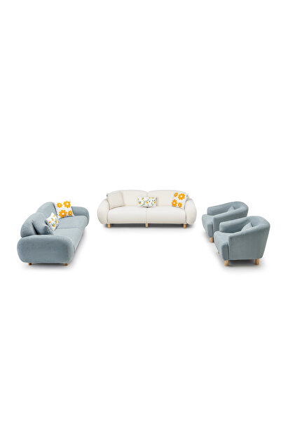 Rolivs Bonita 3+3+1+1 Koltuk Takımı/ Bukle Kumaş