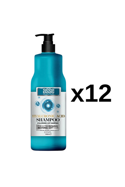 asse Pack of 12x pieces Hyaluronic Acid Hair Shampoo - 12000 ml