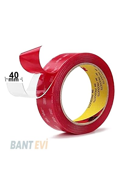 BANT EVİ 3M VHB 4910F 40mmx2m Şeffaf Çift Taraflı Yüksek Montaj Bandı