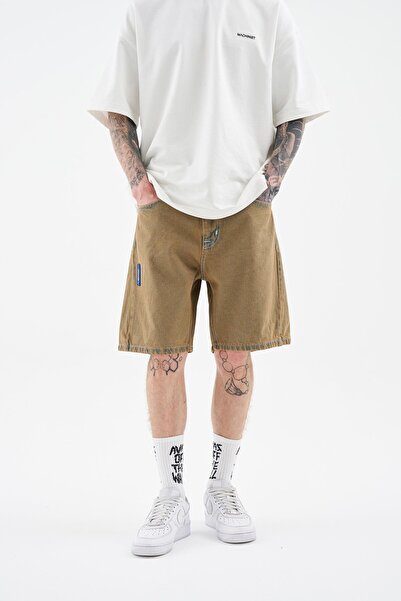 Machinist Men's Basic Dark Jean Shorts Brown