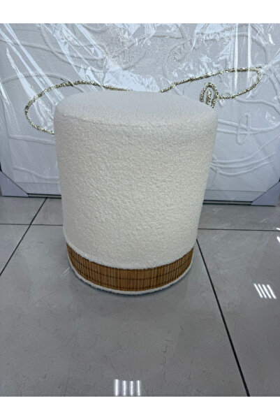 BEC51 Modern round pouf chair - multi-colored for stylish decor