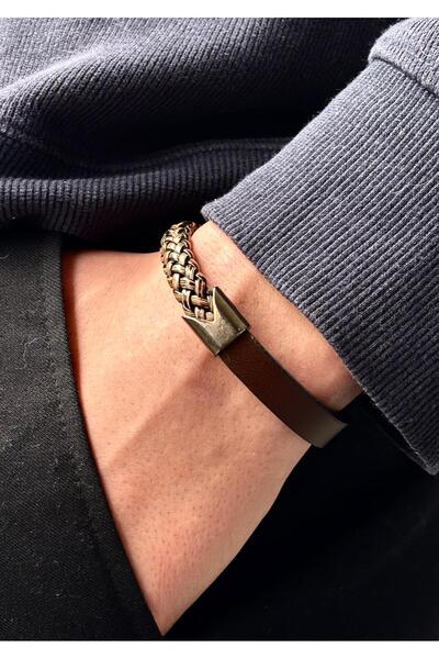 voqplus Erkek Deri Bileklik BL0041